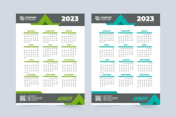 2023 Minimal Calendar Design Vector