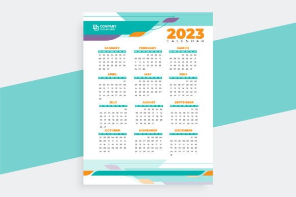 2023 Year Calendar Template Vector: A Versatile Design for Creative Professionals