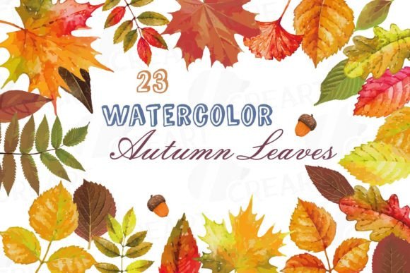 Autumn Leaves Watercolor Template Art: A Creative Resource for Modern Designers and Enthusiasts