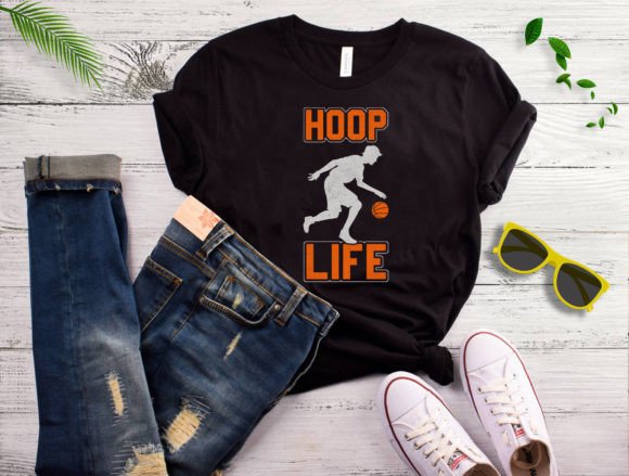 Dynamic Basketball T-Shirt Design Graphic