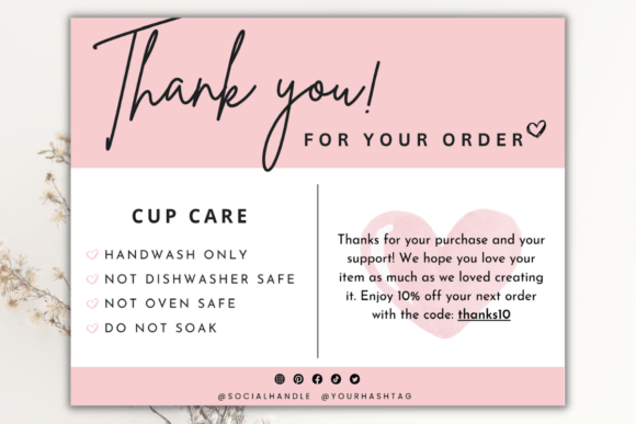 Essential Cup Care Instructions Card Template Guide