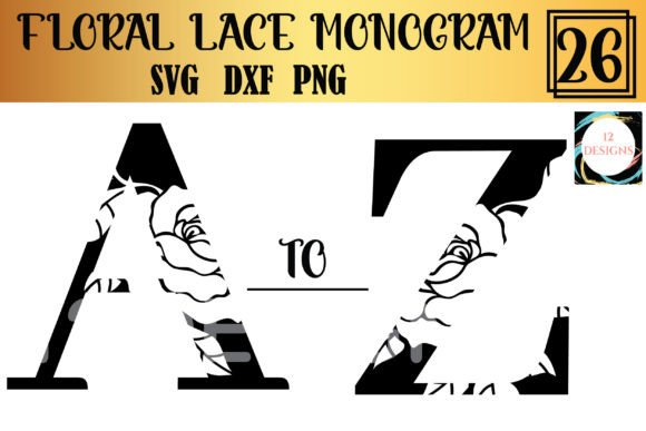 Floral Lace Monogram Bundle: A Versatile Resource for Creative Projects