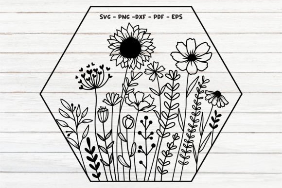 Flower Frame Svg Design Graphic: A Creative Resource for Designers and Creators
