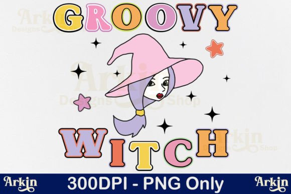 Groovy Witch Halloween Sublimation PNG: A Versatile Design for Creative Projects