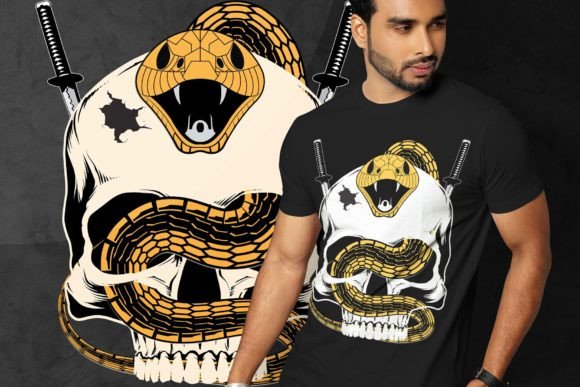 HALLOWEEN T SHIRT with SKULL and SNAKE: A Unique Design for Every Purpose